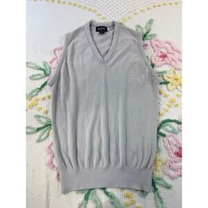 Par Four Sportswear Vintage Gray V-Neck Sweater Vest Mens Medium Tall Acrylic